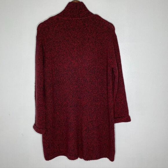 J Jill Red Wool Blend Oversized Knitted Long Sleeve Cardigan Sweater XS Women - Picture 6 of 6